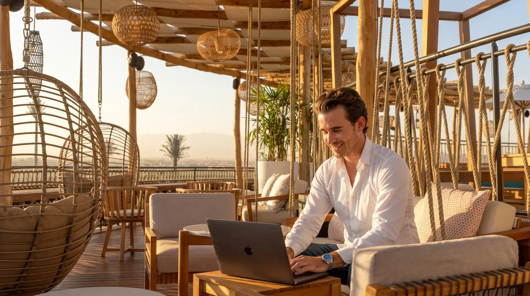 Arnaud uses the mortgage simulator in Morocco